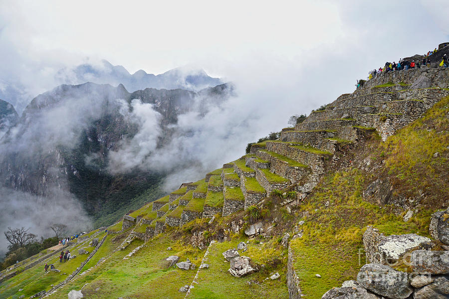 Mountain Photograph - Machu Picchu Terraces by Catherine Sherman