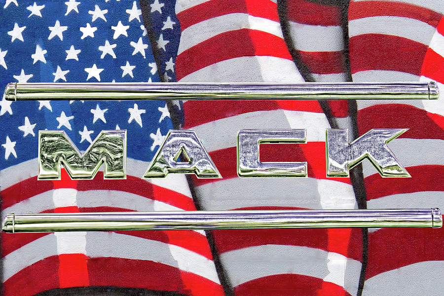 Mack Truck Emblem On American Flag Photograph by Nick Gray - Pixels