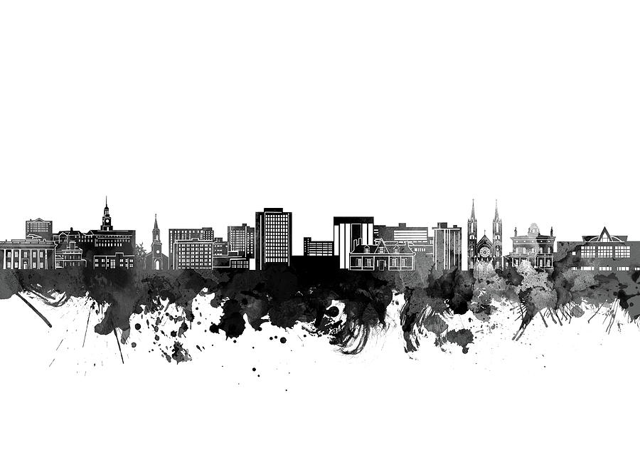 Macon Skyline Bw Digital Art by Bekim M | Fine Art America