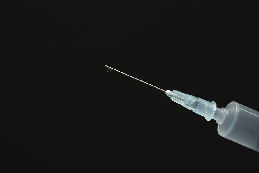 Macro injection needle, syringe for vaccine Photograph by Niccatch