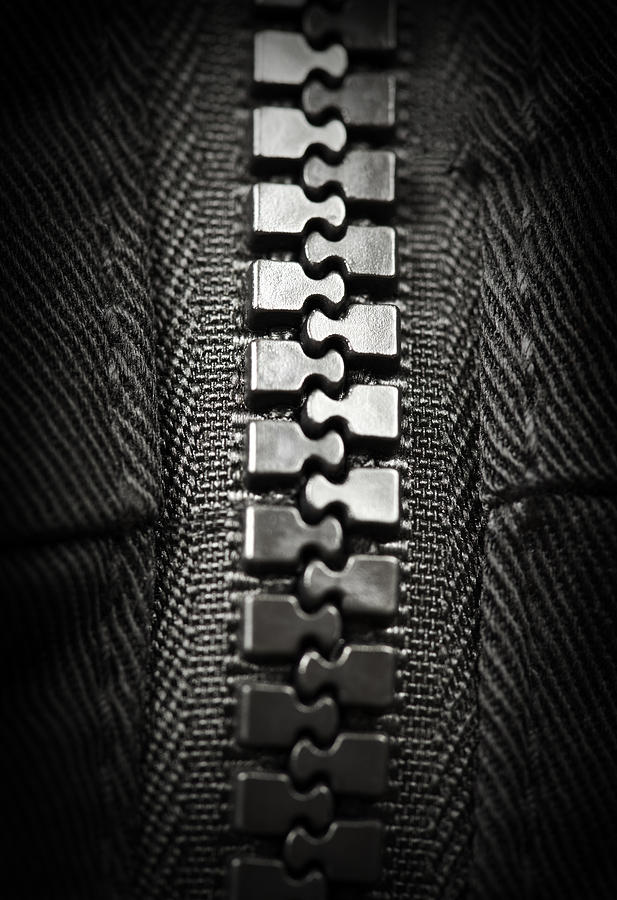 Macro Shot Of A Zipper Photograph by Deepblue4you