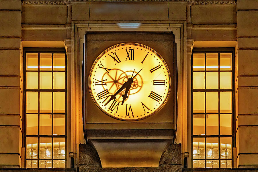 Macy Co Clock Photograph by Susan Candelario
