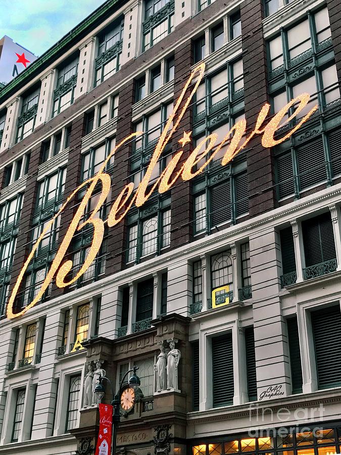 Macys Believe Photograph by CAC Graphics