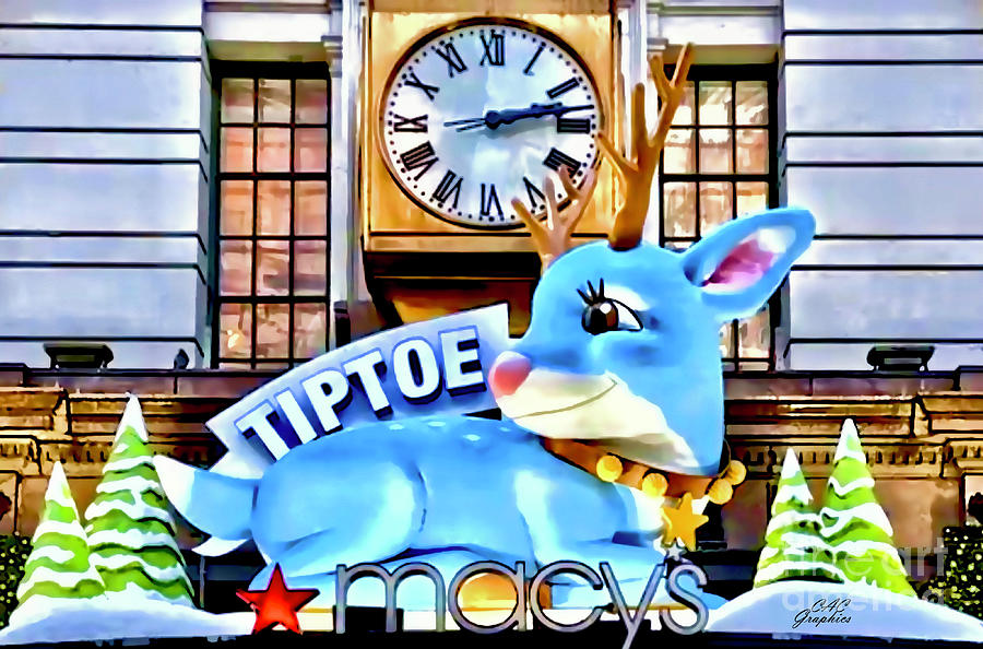 Macys Tiptoe Reindeer Digital Art by CAC Graphics