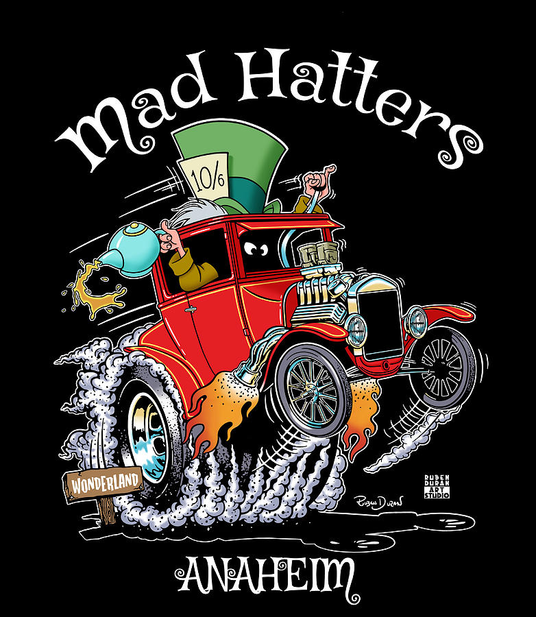 Vintage Digital Art - Mad Hatters of Anaheim by Ruben Duran