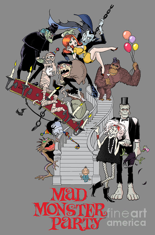 Mad Monster Party Cult Animation Film Poster Digital Art by Glen