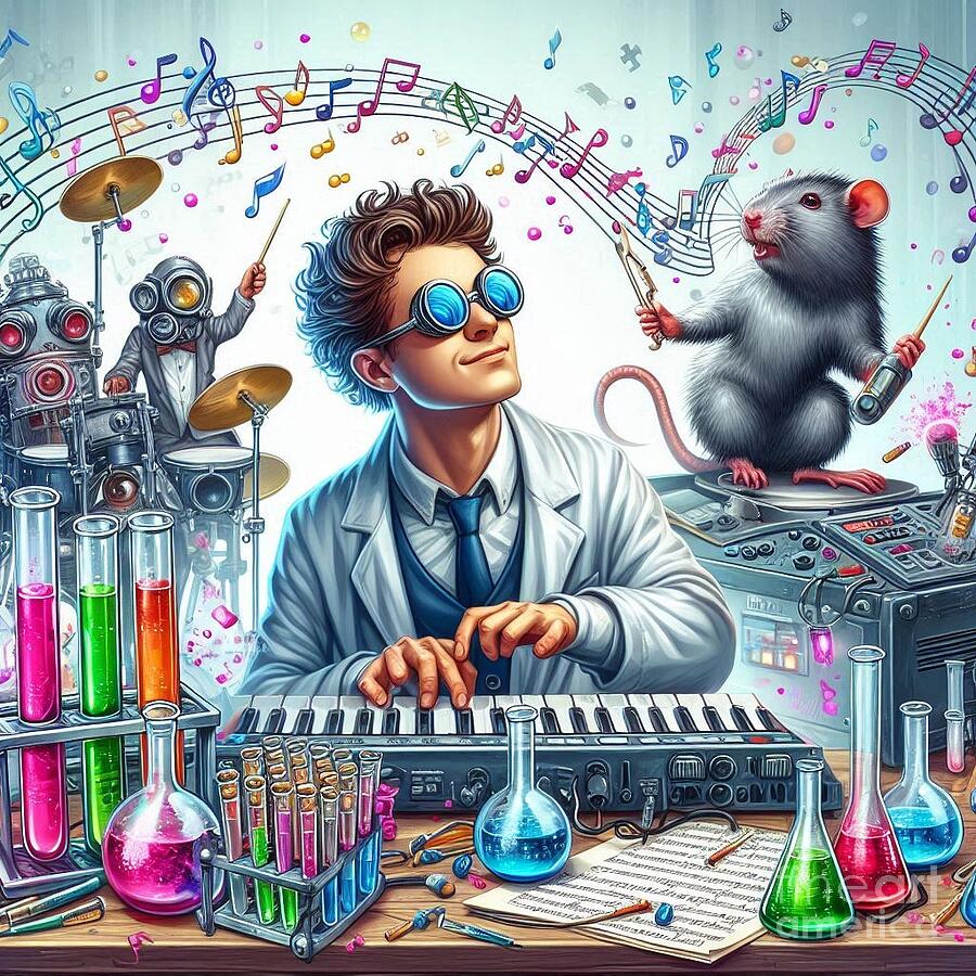Mad Scientist #5 Digital Art by Steve Mitchell