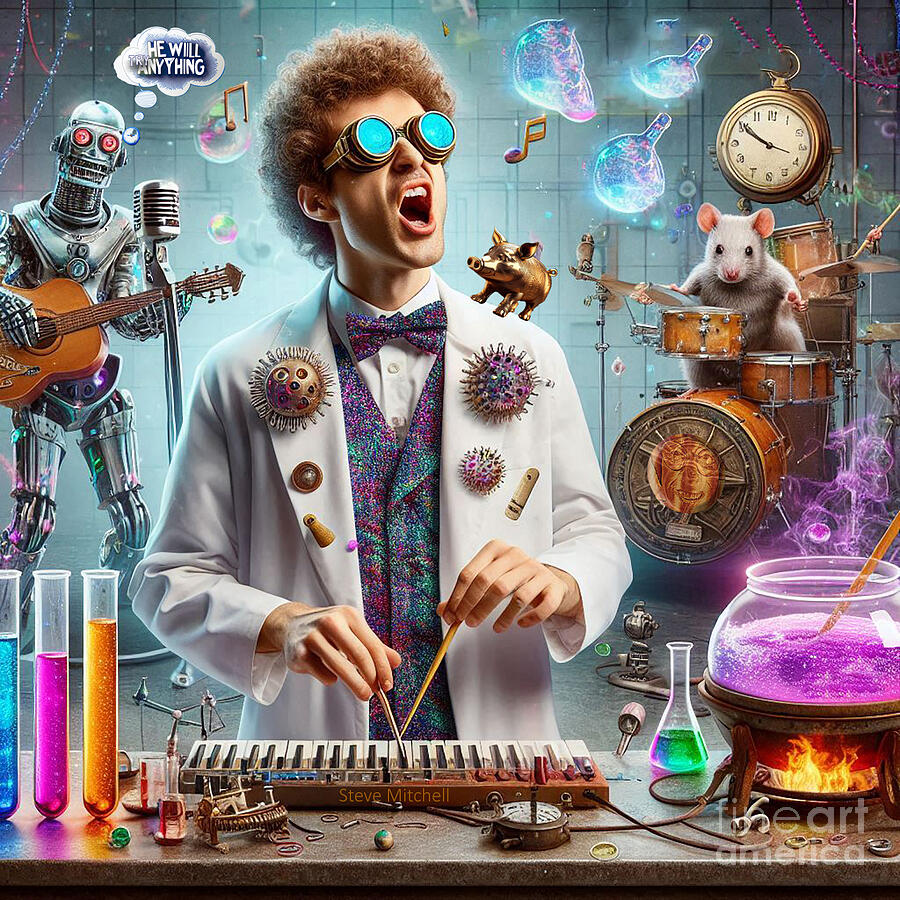 Mad Scientist #3 Digital Art by Steve Mitchell Mad Scientist #3 Digital Art by Steve Mitchell
