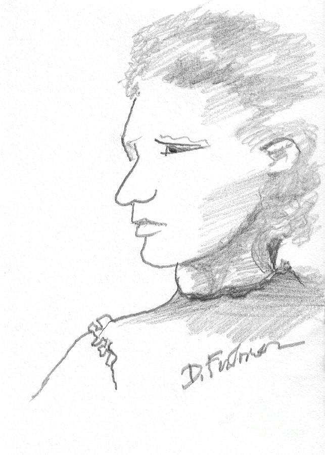 Madam Marie Curie Drawing by Denise F Fulmer