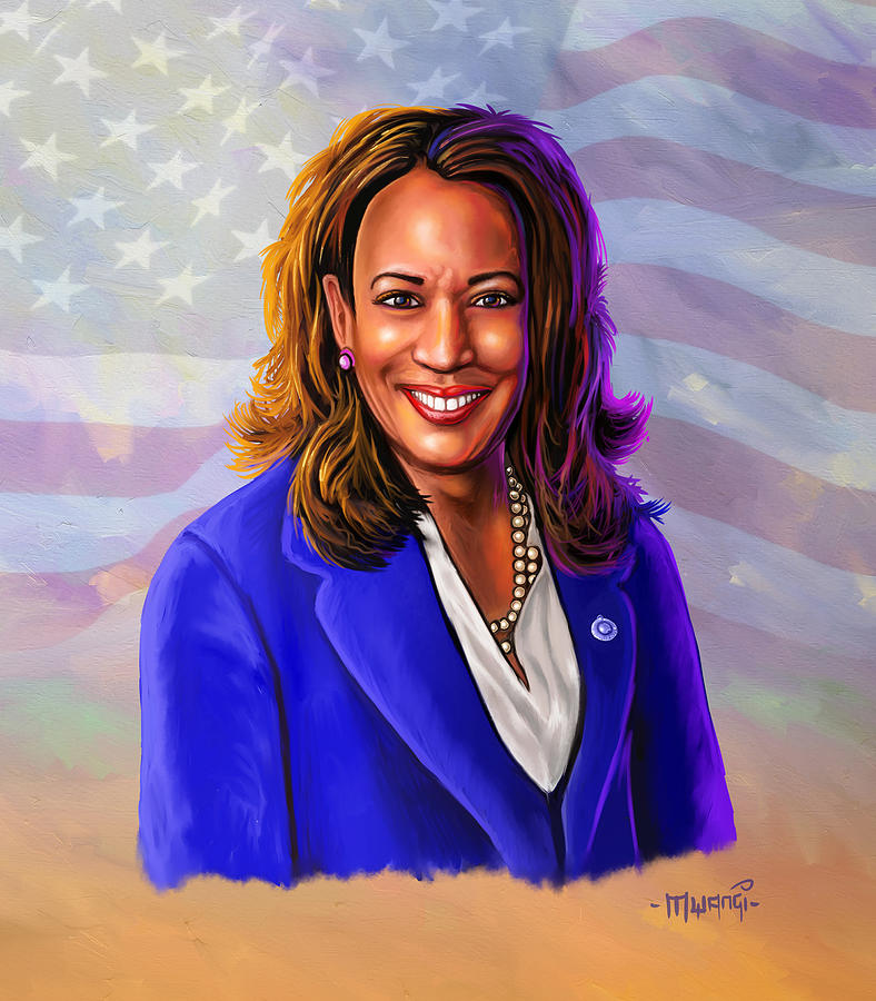 Portrait Painting - Madam Vice President by Anthony Mwangi