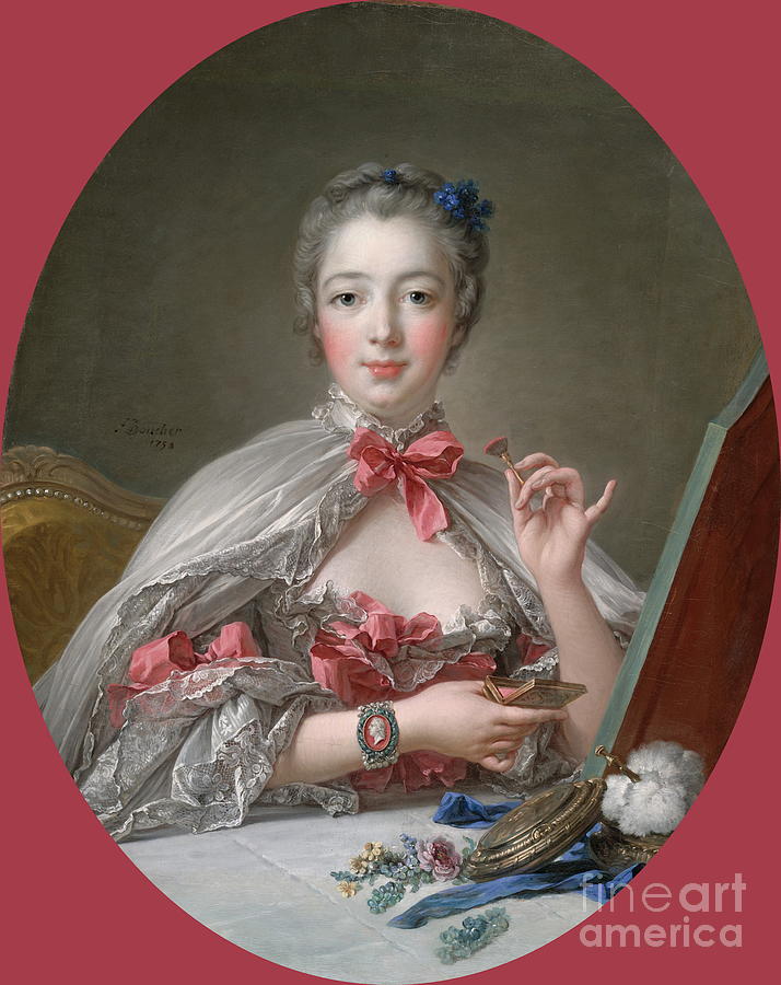 Madame de Pompadour at her Toilette Painting by Francois Boucher