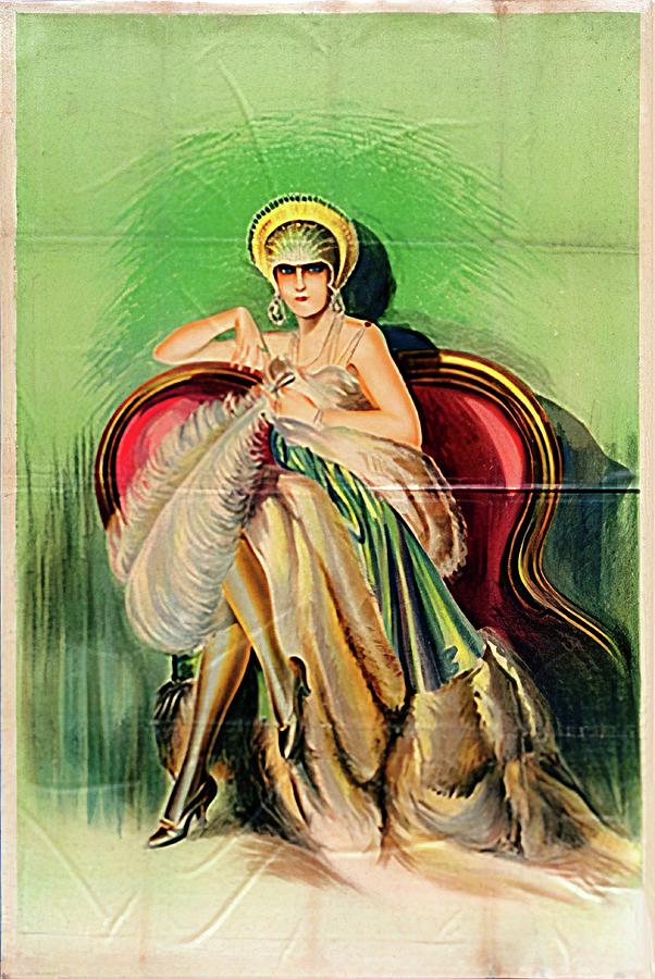 Vintage Painting - Madame du Barry, 1919, movie poster painting by Movie World Posters