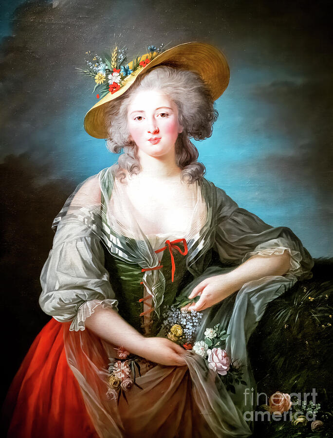 Madame Elisabeth by Louise Elisabeth Vigee Le Brun 1782 Painting by Louis Elisabeth Vigee Le Brun