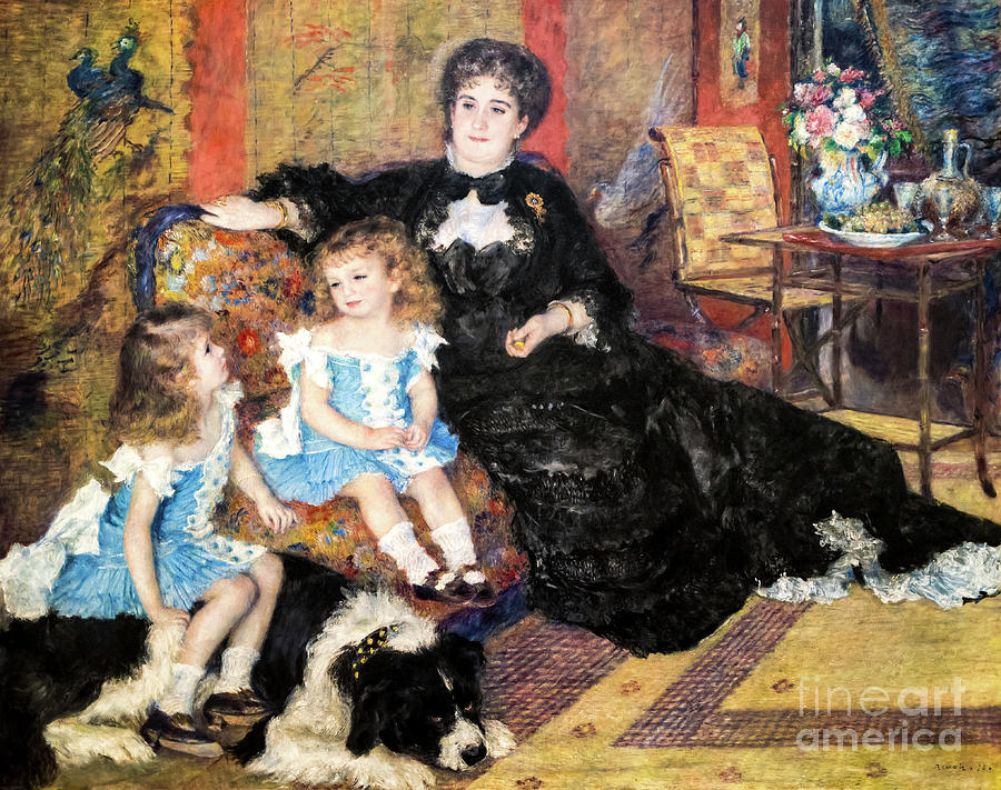 Madame George Charpentier and Her Children by Auguste Renoir 187 Painting by Auguste Renoir