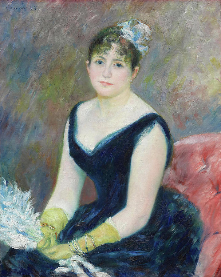 Madame Leon Clapisson. Pierre-Auguste Renoir, French, 1841-1919. Painting by Pierre Auguste Renoir -1841-1919-
