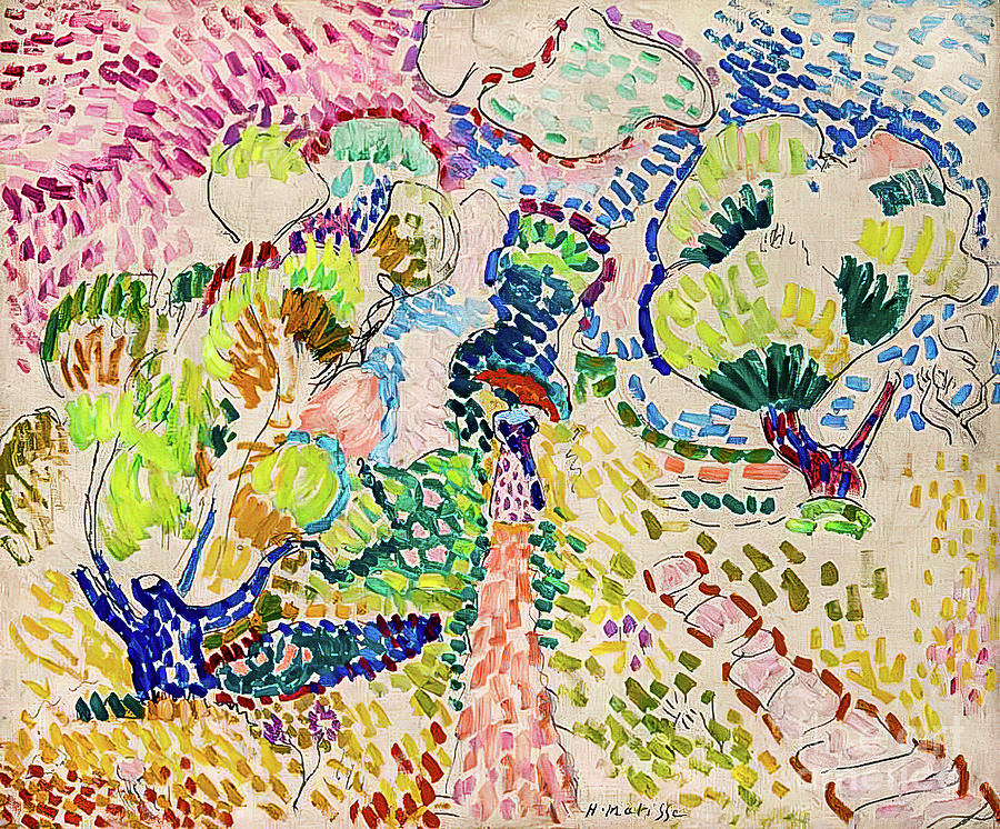 Madame Matisse In The Olive Grove By Henri Matisse 1905 Painting