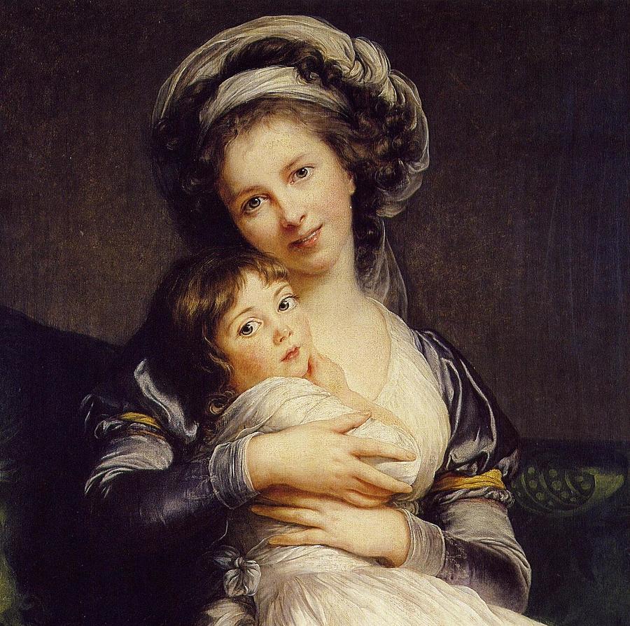 Madame Vigee-Le Brun et sa fille Self-portrait with Her Daughter Julie ...