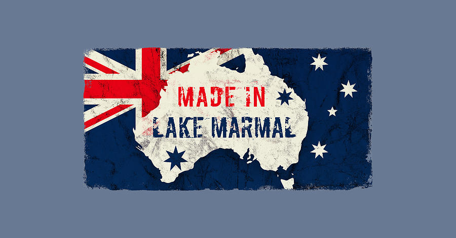 Made in Lake Marmal, Australia Digital Art by TintoDesigns