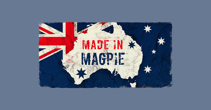 Magpies Digital Art - Made in Magpie, Australia by TintoDesigns