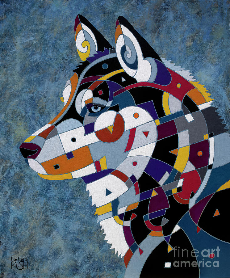 Made to Chill - Siberian Husky Art Painting by Barbara Rush