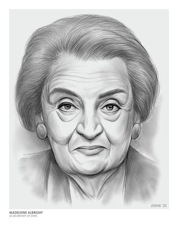 Madeleine Albright  Drawing by Greg Joens