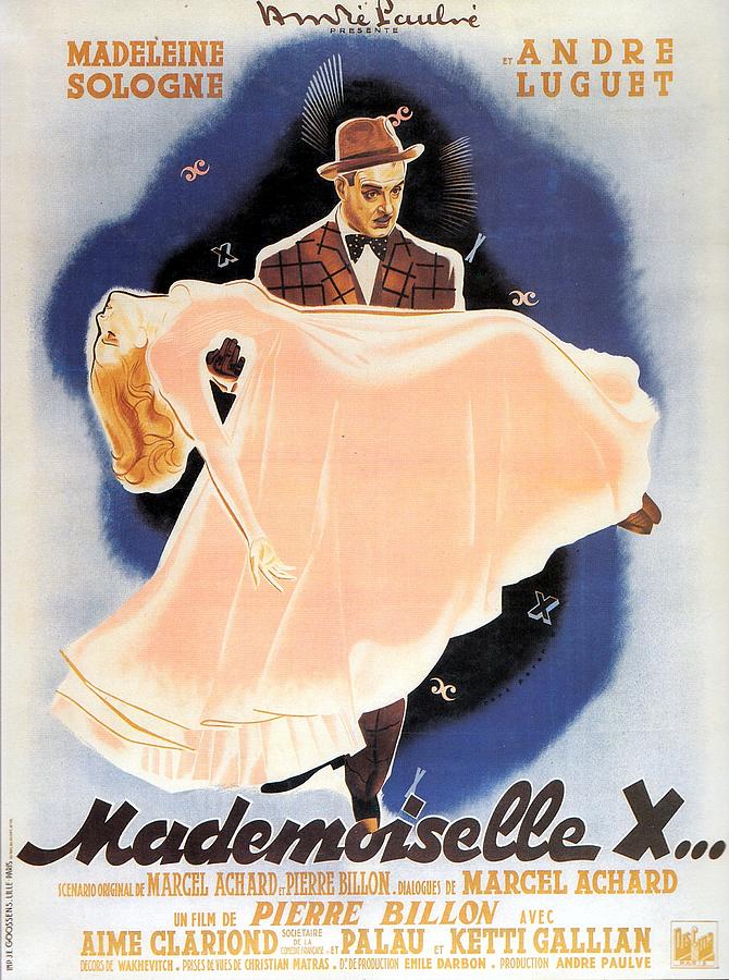 Mademoiselle X, 1945 - art by Rene Peron Mixed Media by Movie World Posters