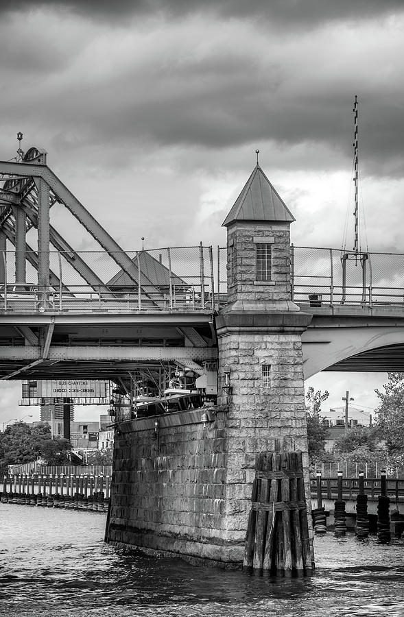 Madison Avenue Bridge Tower In Black and White Photograph by Greg and ...