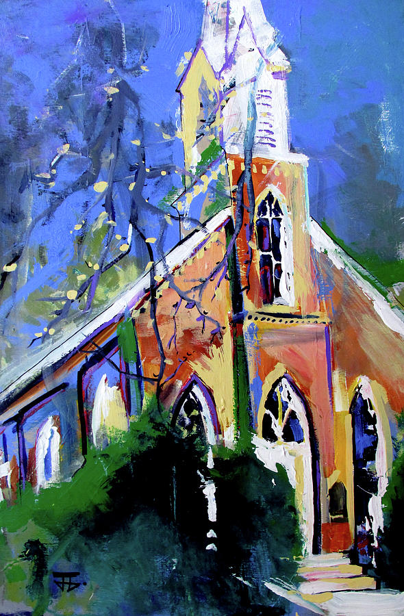 Madison Brick Chruch Painting by John Gholson