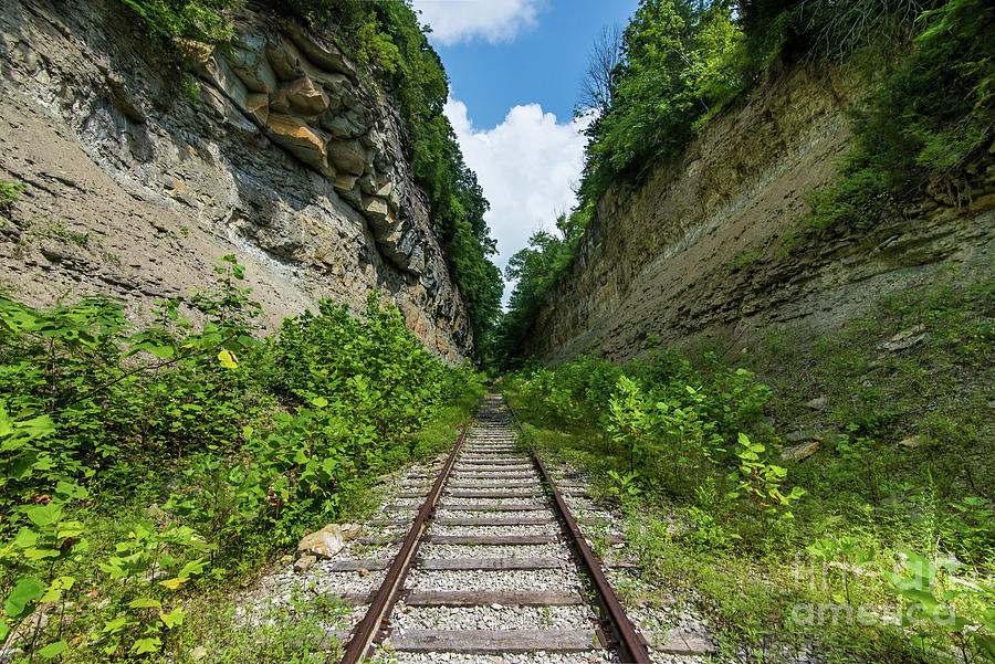 Madison Railroad Incline Cut - Indiana Photograph by Gary Whitton