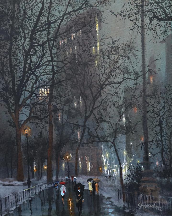 Madison Square Park NYC Painting by Tom Shropshire