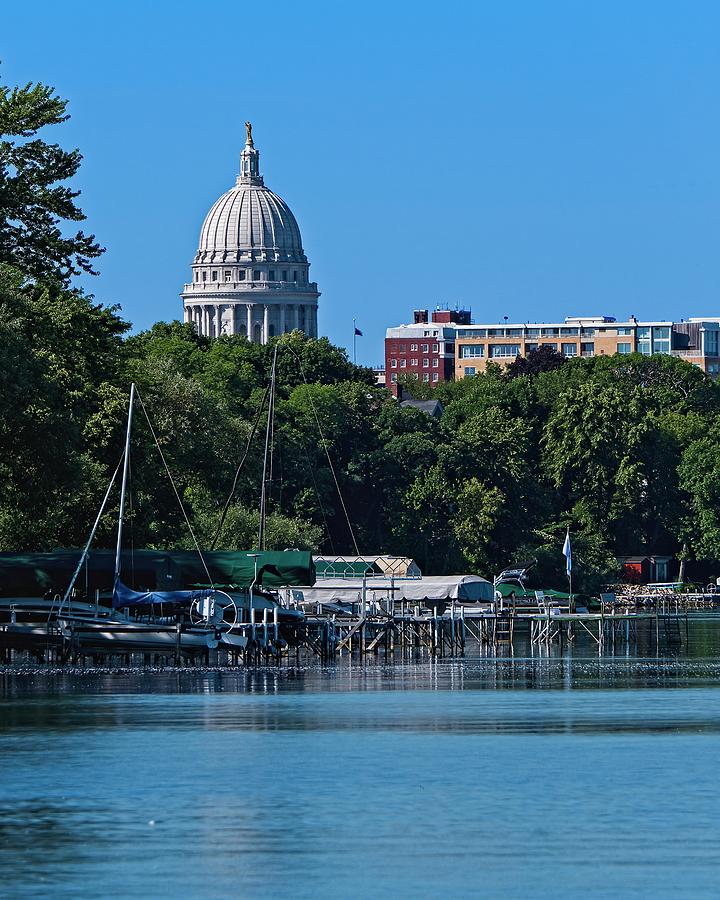 Madison, WI Capitol from Tenney Park 3 Photograph by Steven Ralser