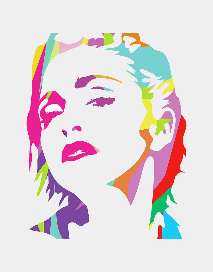 Madonna Digital Art - Madonna 1 POP ART by Ahmad Nusyirwan