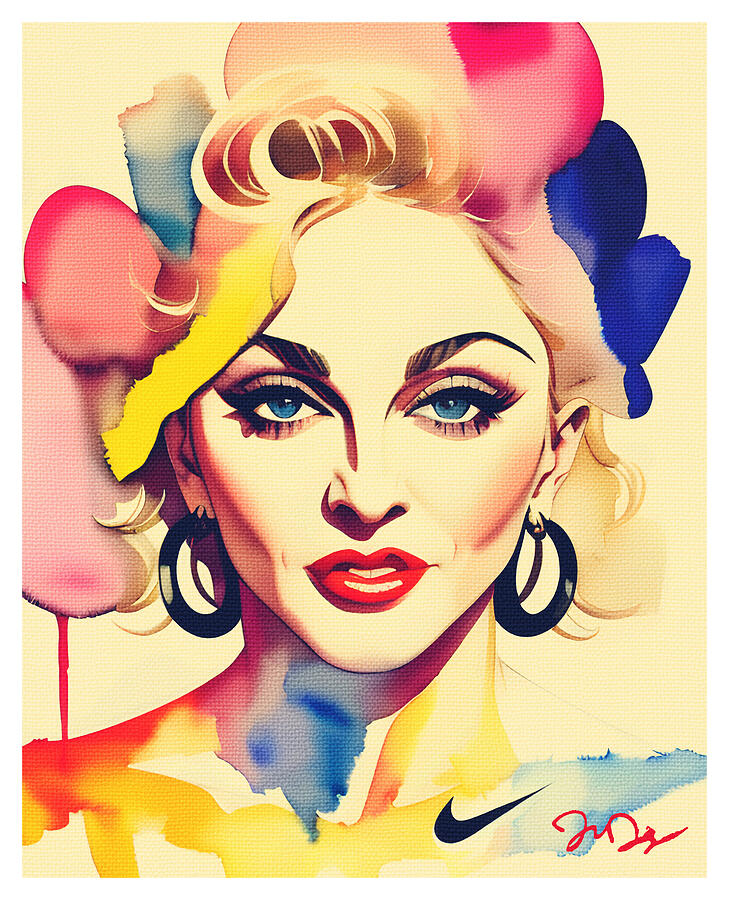 Madonna, 1980s Pop Culture Icon Digital Art by J Paul DiMaggio - Pixels