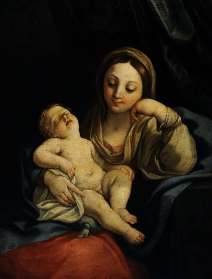 Madonna and Child after Guido Reni Painting by Anonymous | Pixels