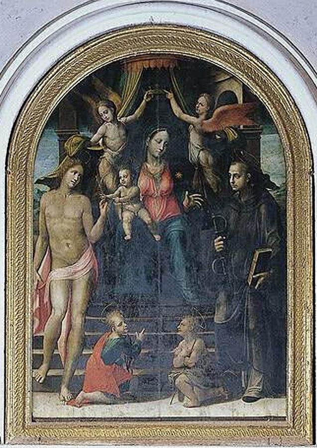 Madonna Painting - Madonna and Child and Saints by Bartolomeo Neroni