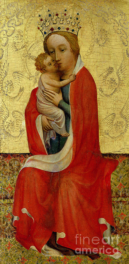 Madonna and Child by Aachen master Painting by Aachen master