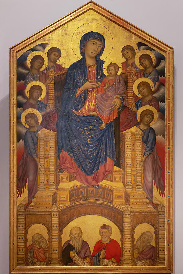 Madonna and Child Enthroned with Angels and Prophets, Santa Trinita ...