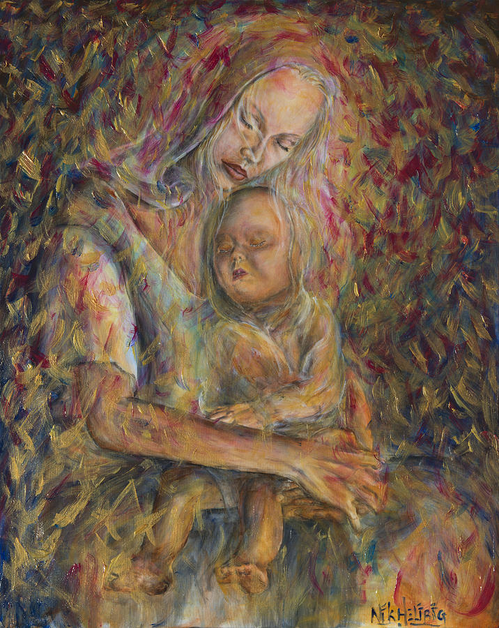 Madonna and Child Painting by Nik Helbig