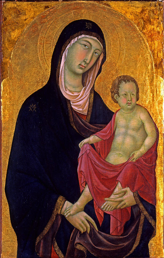 Madonna and Child Painting by Segna di Bonaventura - Pixels