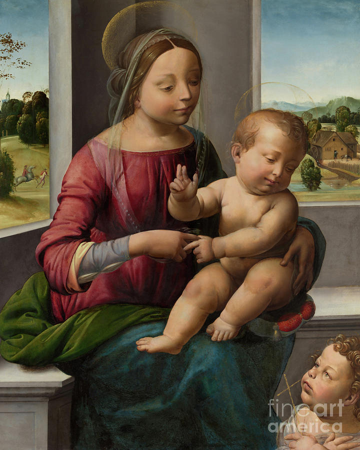 Madonna and Child with Young St. John the Baptist - CZMCB Painting by Fra Bartolomeo