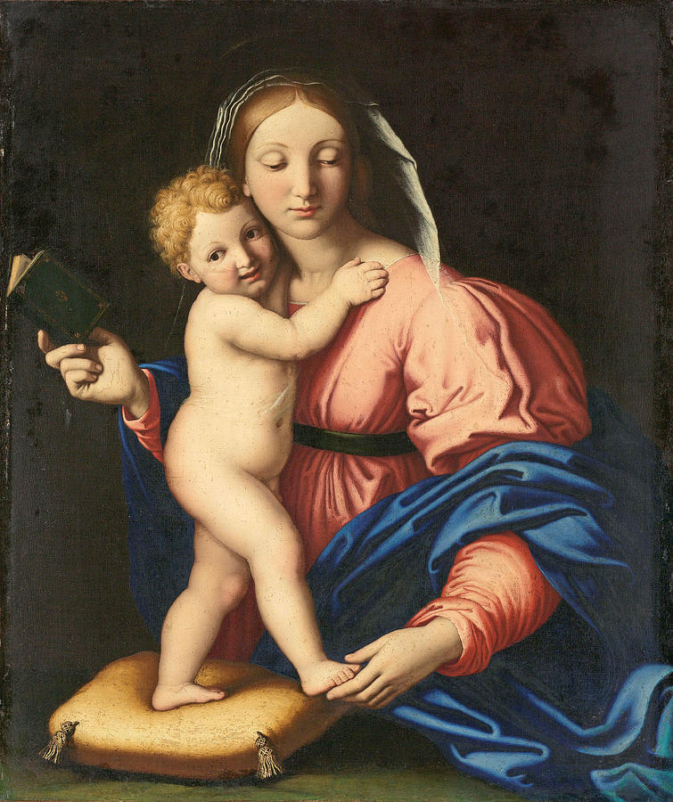 Madonna and Child Painting by Workshop of Sassoferrato