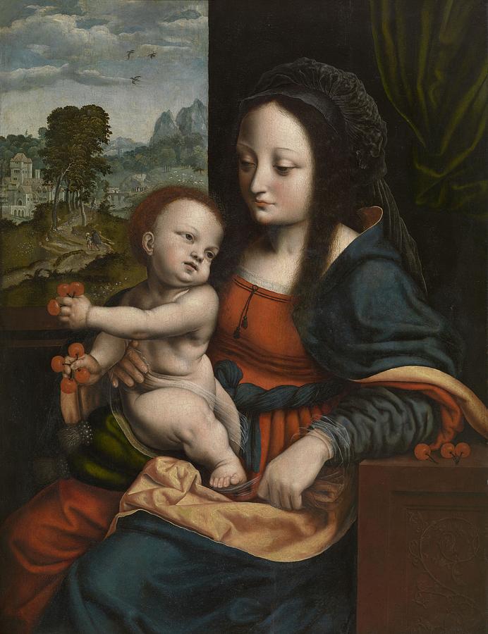 Madonna Painting by Anonieme Meester ZuidNederlands 1ste helft 16de ...