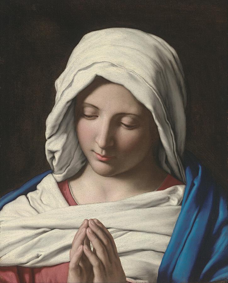 Madonna in prayer Painting by Sassoferrato