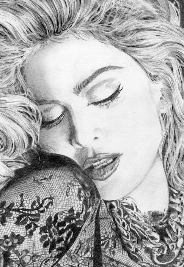 Madonna Lace Drawing by Candida Hernandez