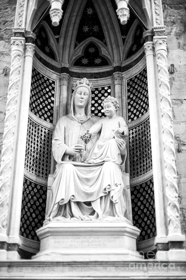 Madonna of the Rose at the Orsanmichele Florence in Italy Photograph by John Rizzuto