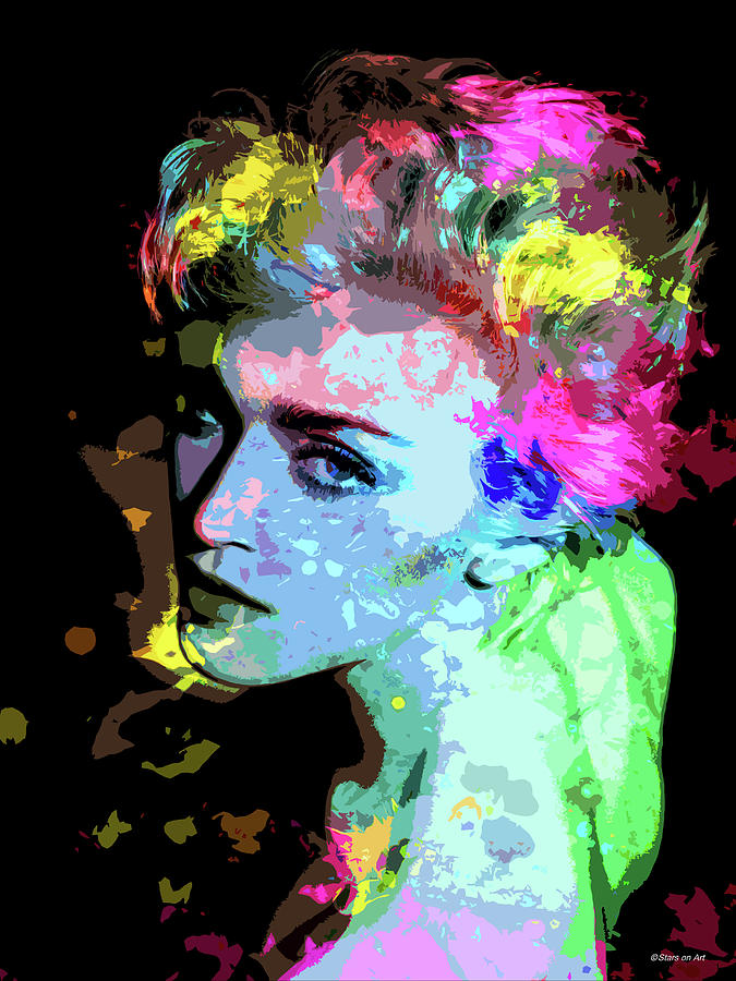 Madonna Digital Art - Madonna psychedelic portrait by Movie World Posters