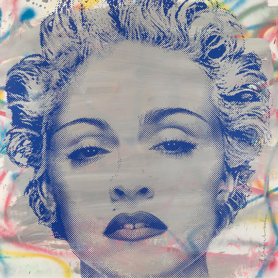 Madonna Urban Art Portrait Mixed Media by My Banksy
