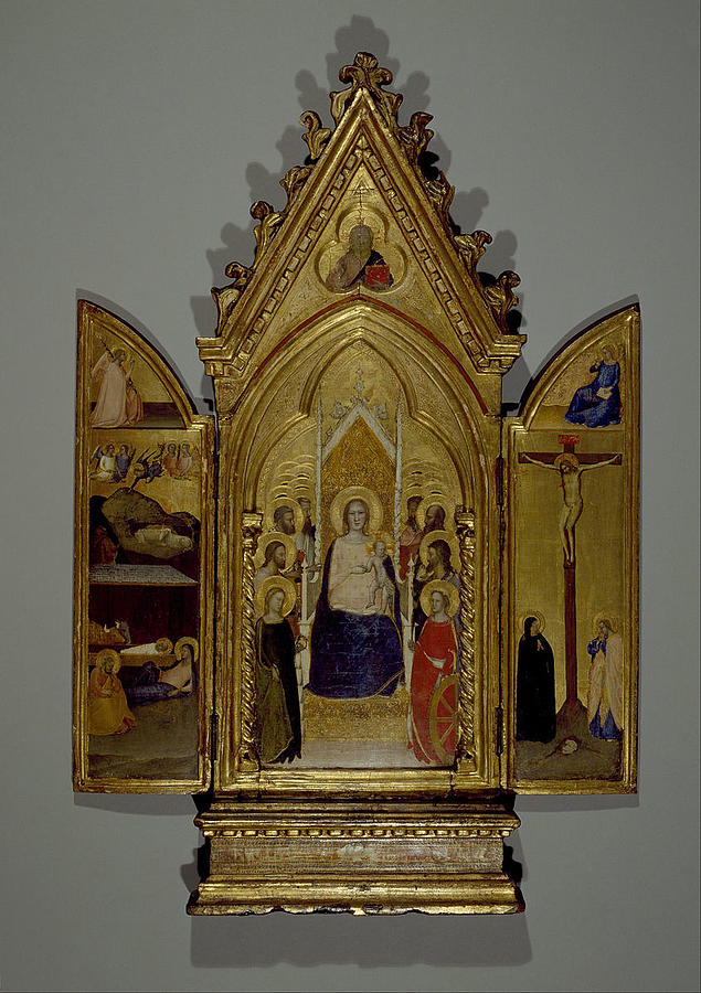 Madonna with Saints and Scenes of the Life of Christ, portable altarpiece Photograph by Paul Fearn