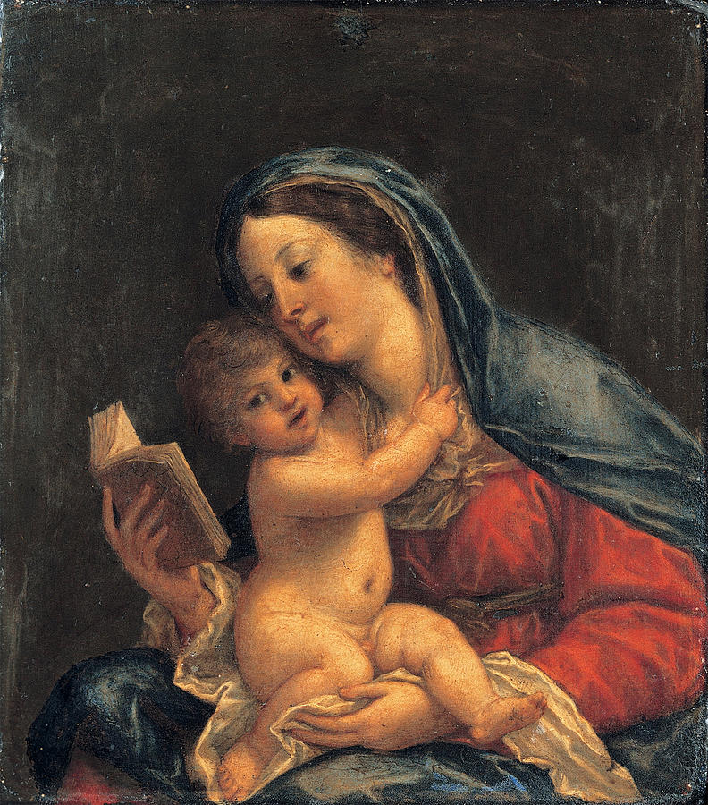 Madonna with the Child Painting by Francesco Albani - Pixels