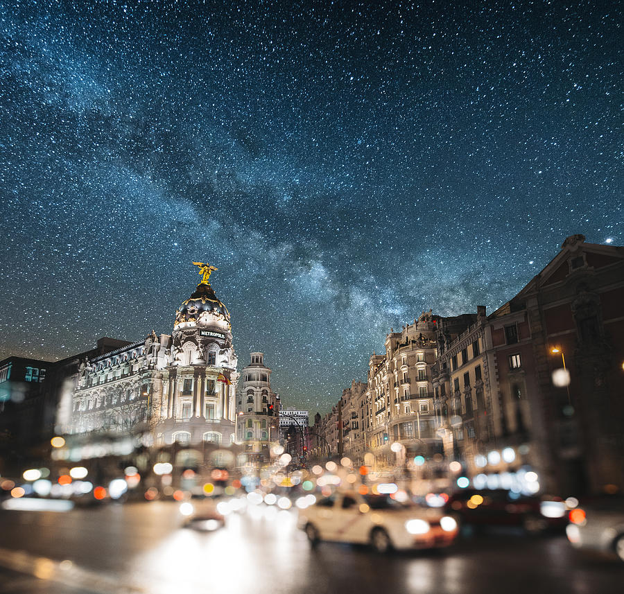 Madrid at night - Gran Via Photograph by MarioGuti